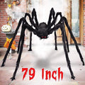 Ayieyill Spider Halloween Decorations Outdoor, 5FT Scary Giant Spider for Halloween Yard Decorations, Haunted House Props, 1pc