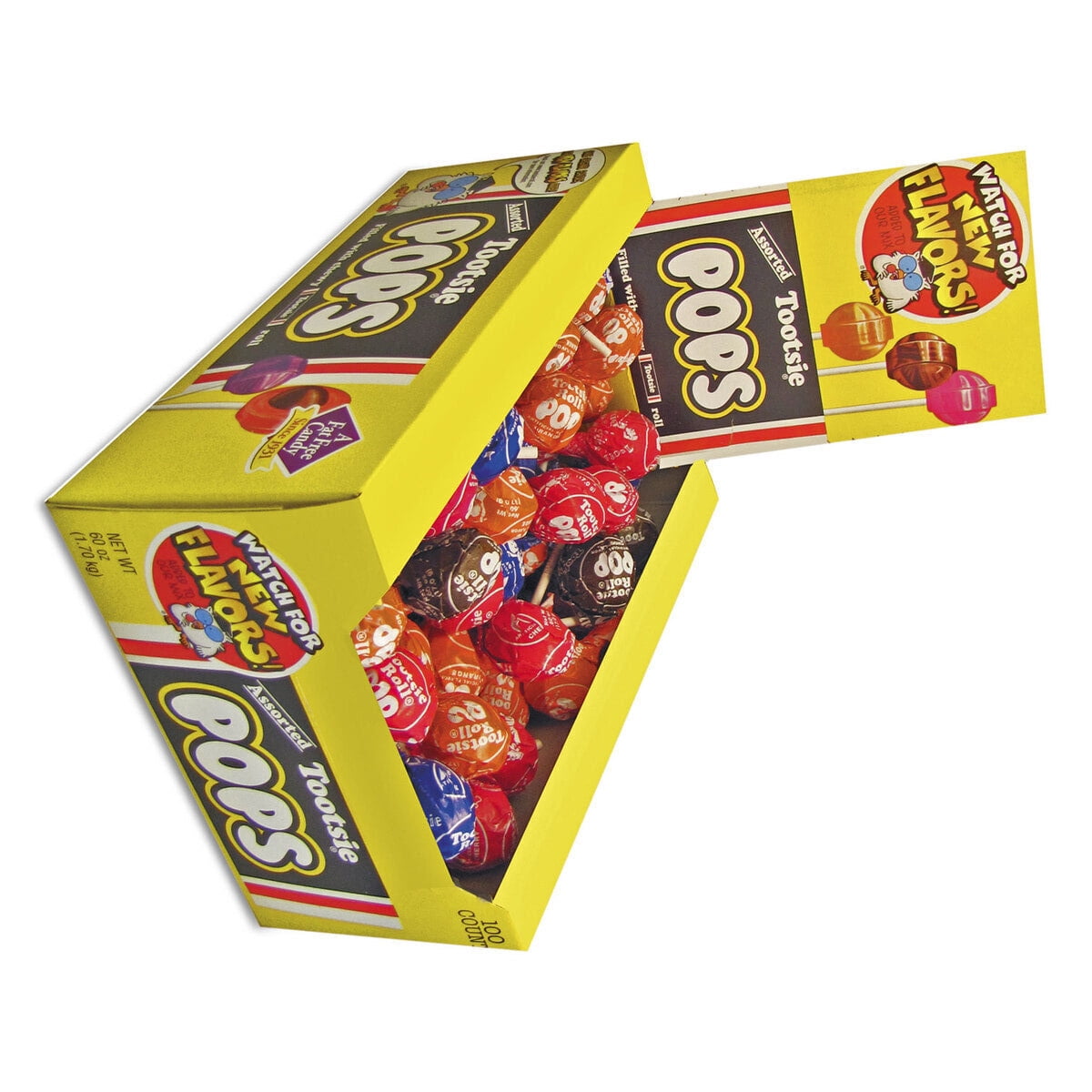 1 1/4" Bulk 100 piece Multicolor Tootsie Pops Candy