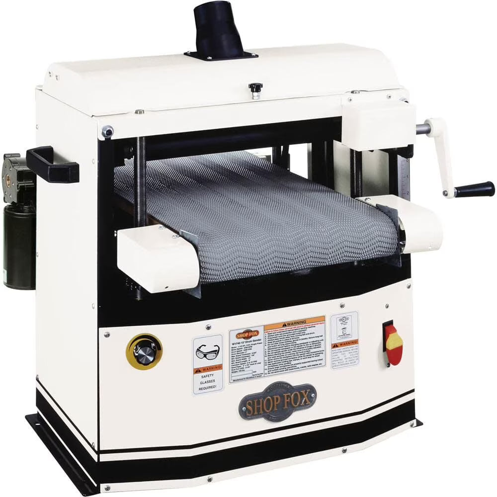 Shop Fox Bench Top Drum Sander 12 In 115V 1 1/2Hp 1 Phase