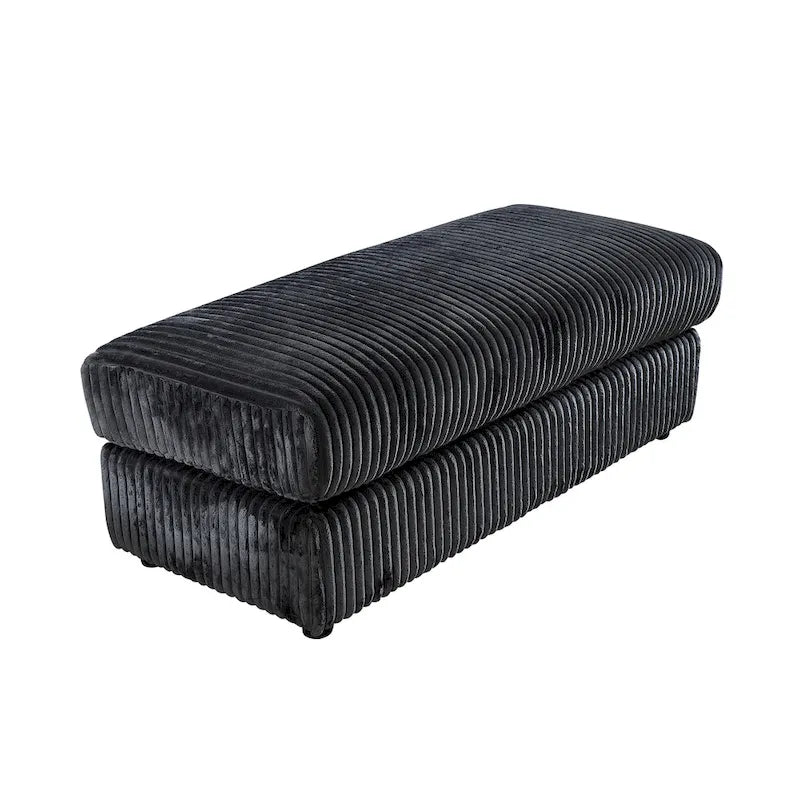 6-Piece Corduroy Upholstered L-Shaped Modular Sectional Sofa