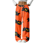 Halloween Pajama Pants for Women Halloween Pumpkin Print Fuzzy Sleep Pants for Women Warm Cozy Pj Bottoms Lounge Pants Plush Pajama Pants