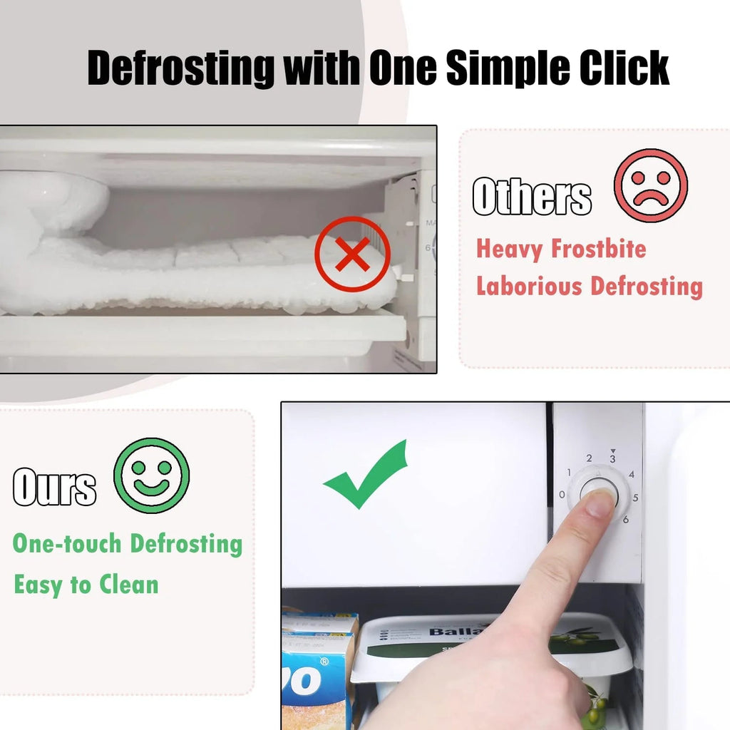 Frestec Compact Mini Refrigerator With Freezer, 1.6 Cu.Ft