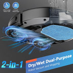Robot Vacuum And Mop Combo, Deep Black, 11.8 x 11.8 x 2.87 in - BR151
