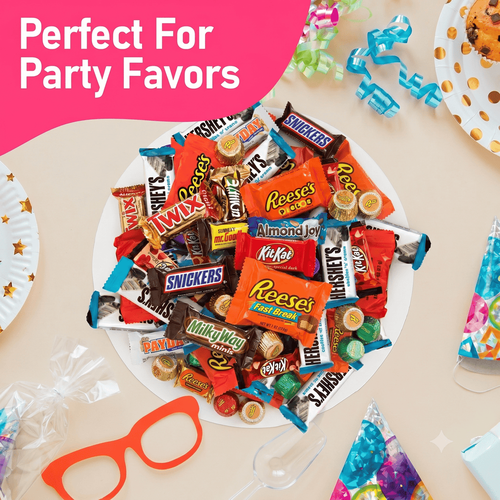 Halloween Chocolate Candy Variety Pack Bulk Assorted Chocolate Individually Wrapped Mini Chocolate Bars 5 lb Bulk Candy Mix for Candy Bags Office Break Room Parties