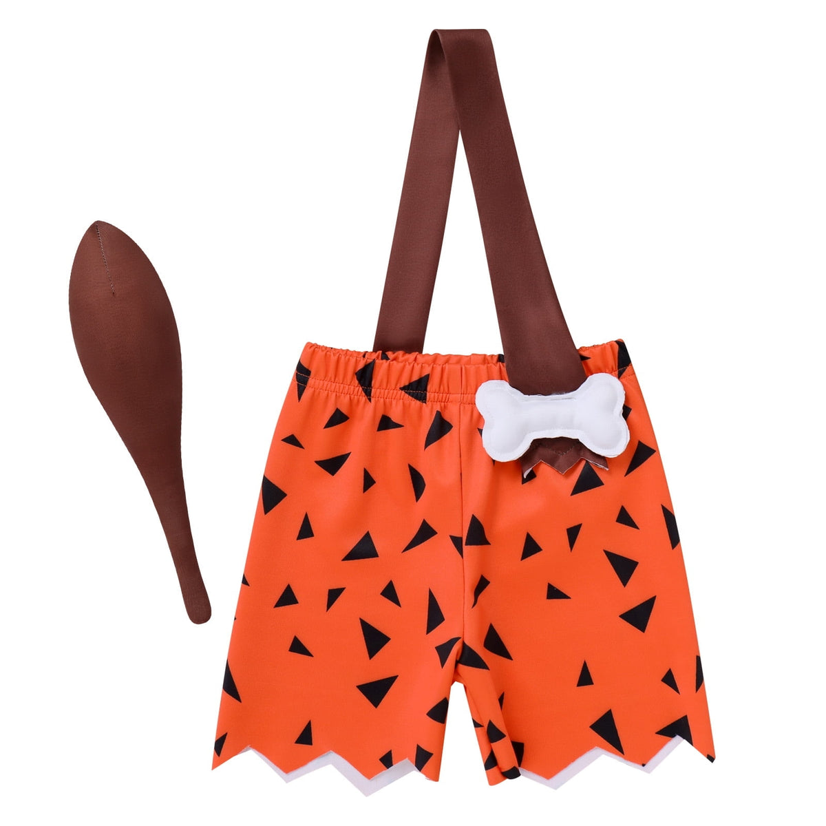 IBTOM CASTLE Kids Caveman Costume Historical Stone Age Birthday Outfits for Toddler Baby Boys Halloween Cosplay Dress up Party Photo Shoot 18-24 Months Orange - Boy