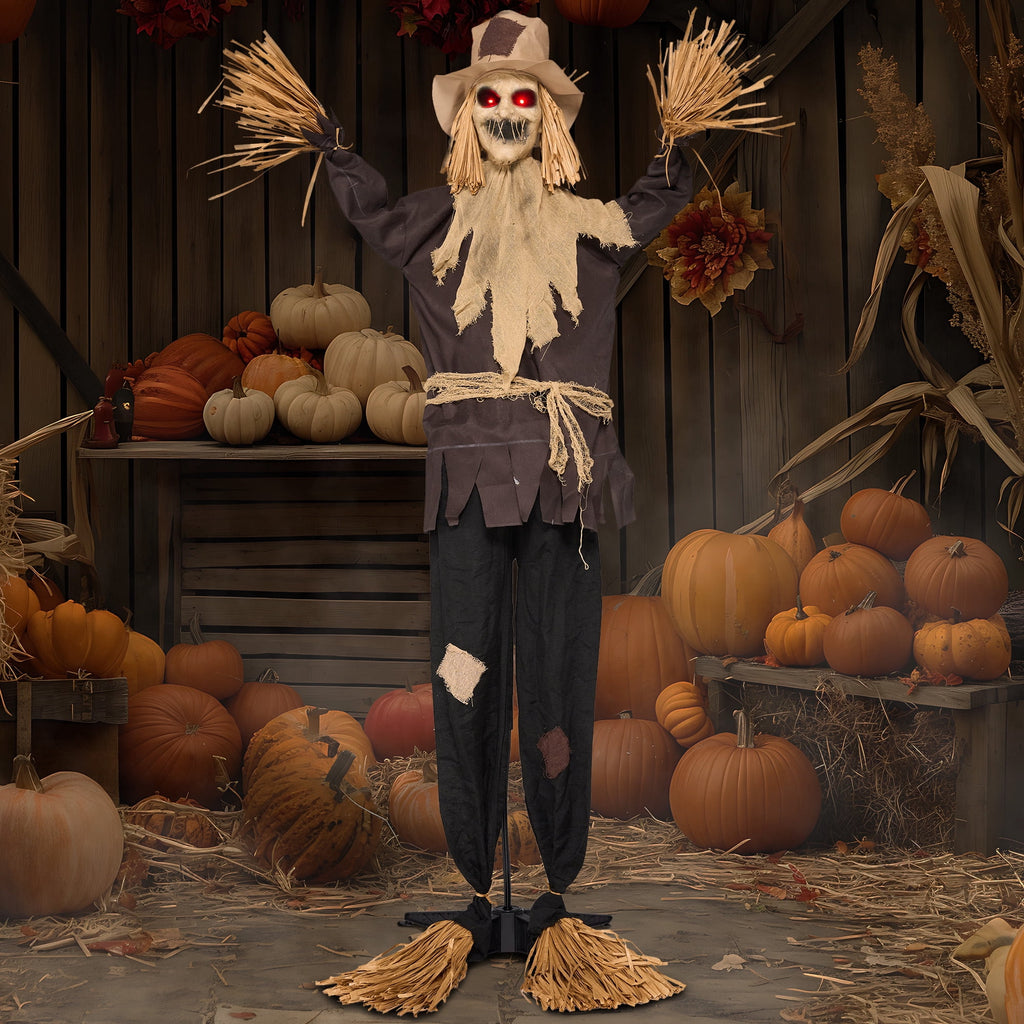 Joyfy Halloween Decorations Outdoor, Sound Activated with LED Eyes & Sound & Motion, Decor for Yard Farm Garden Indoor Haunted House