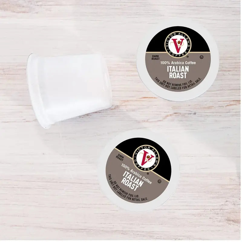 Victor Allen's Coffee Italian Roast Dark Roast Single Serve Pods, 200 Count - Keurig K-Cup Compatible