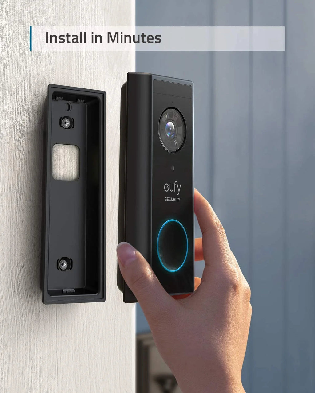 Anker eufy Security Wireless Video Doorbell, Battery-Powered, 2K HD