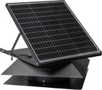 Wall Mount Solar Exhaust Fan, Black, 35W, 1200 CFM