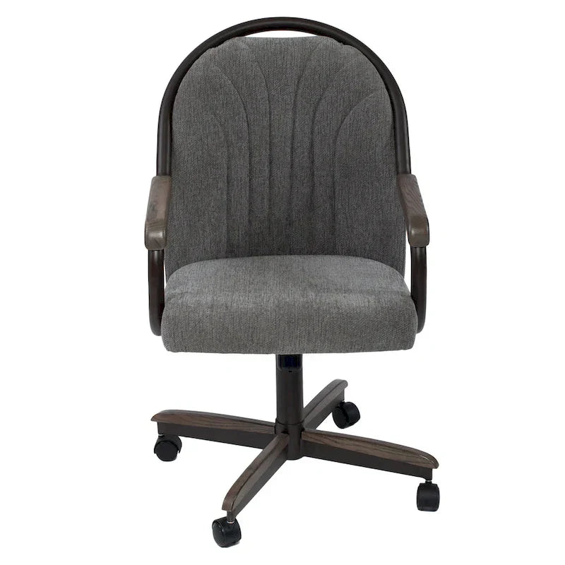 Casual Dining Cushion Swivel-and-Tilt Rolling Caster Chair, 38 Inches H x 24 Inches W x 22 Inches D