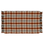 My Texas House Fall Taupe Plaid Indoor/Outdoor Layering Rug, 24" x 38"