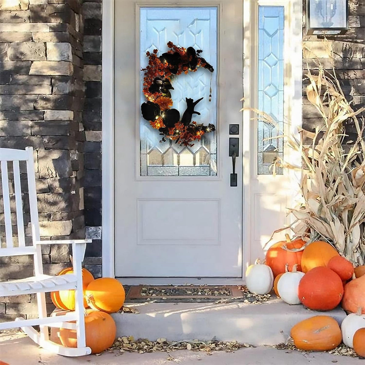 Wiher Halloween Wreaths with Lights for Front Door