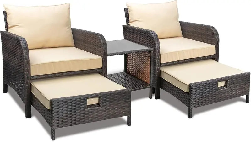 Leveleve 5-Piece Balcony Patio Conversation Set