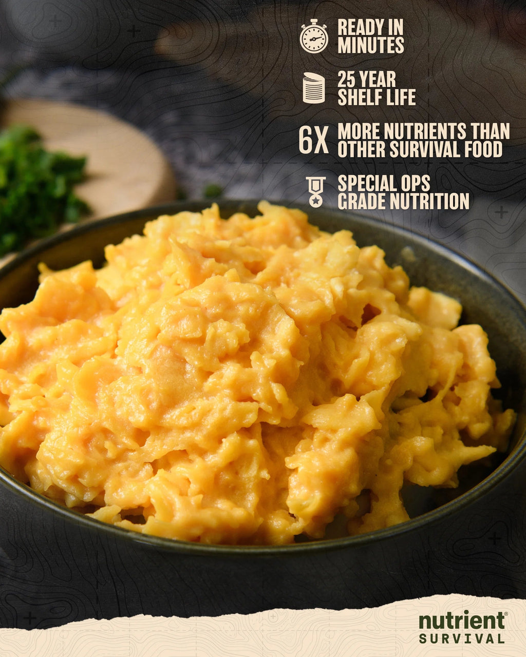 Nutrient Survival Vitamin Powdered Egg Blend, 70 Egg Equivalent, 33 Nutrients, Gluten Free, Up To 25 Year Shelf Life