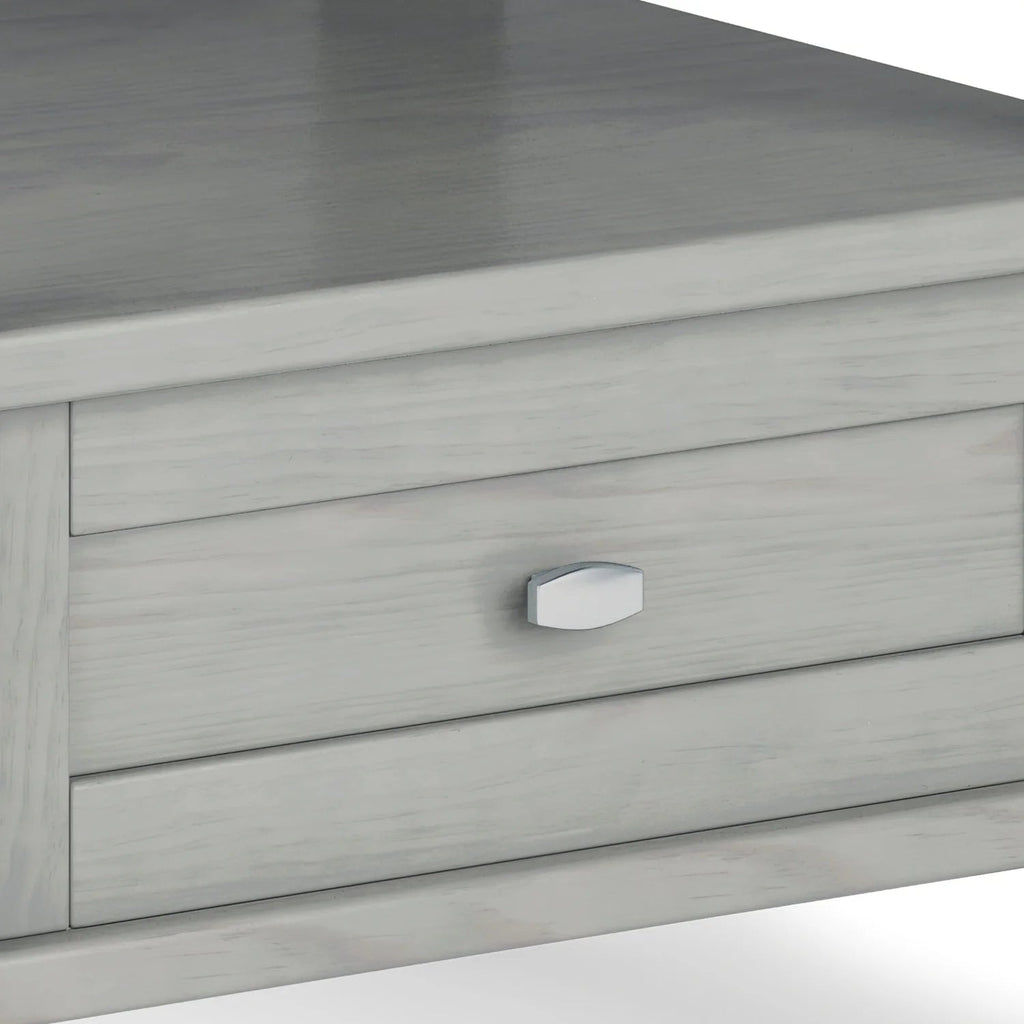 Solid Wood Rectangle End Table With Drawer And Shelf, 18.1in D x 20in W x 19.5in H - Norfolk