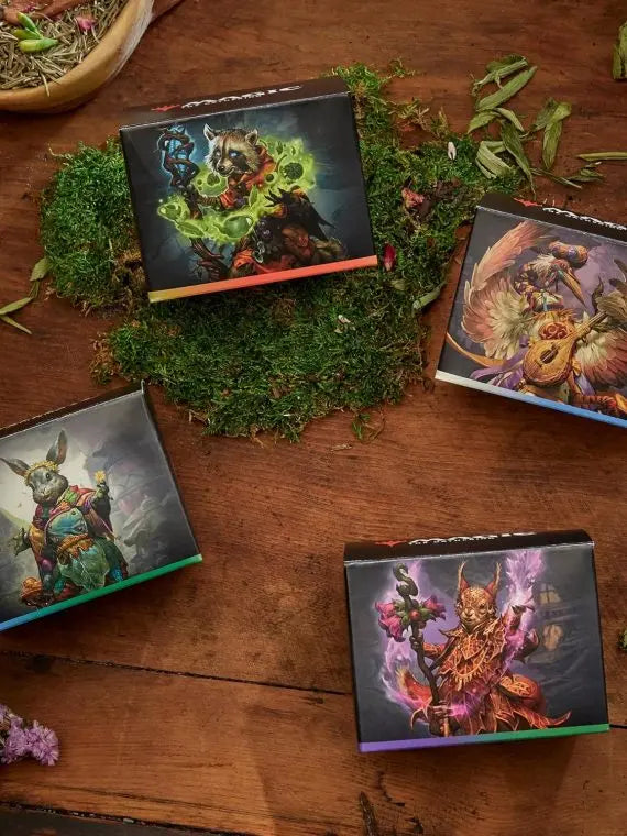 Magic: The Gathering Bloomburrow Commander Deck Bundle - Four Themed Decks: Animated Army, Family Matters, Peace Offering, Squirreled Away