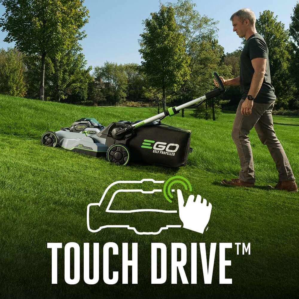 EGO Power+ 21-Inch 56-Volt Lithium-Ion Self-Propelled Cordless Lawn Mower With 2 4.0Ah Batteries And Rapid Charger - LM2102SP-A