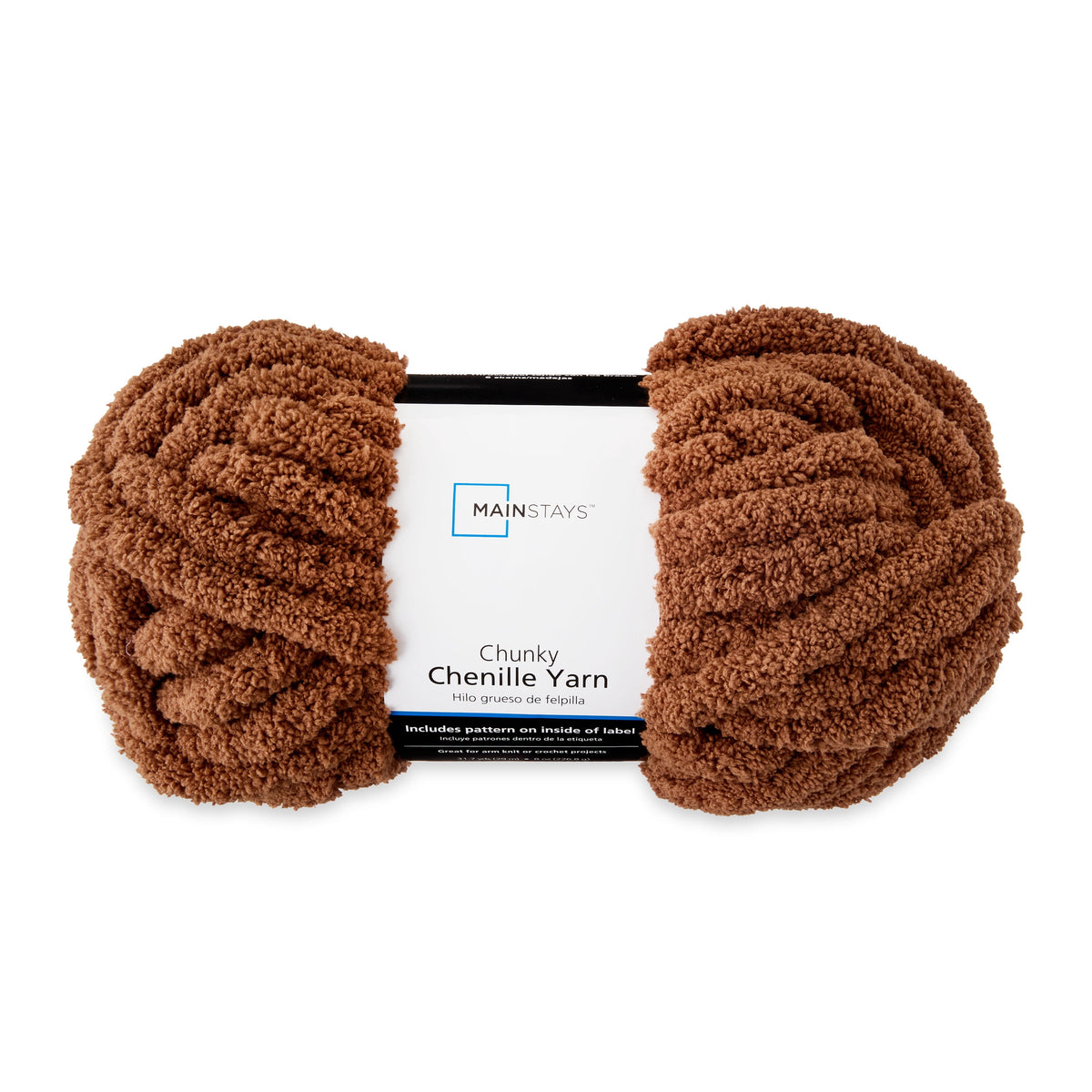 Mainstays Chunky Chenille Yarn, 31.7 yd, 100% Polyester, Super Bulky