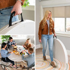 Lifetime 48 inch Round Fold-In-Half Table, White Granite - 280064