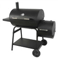 Expert Grill 28in Offset Charcoal Smoker Grill With Side Firebox - Black