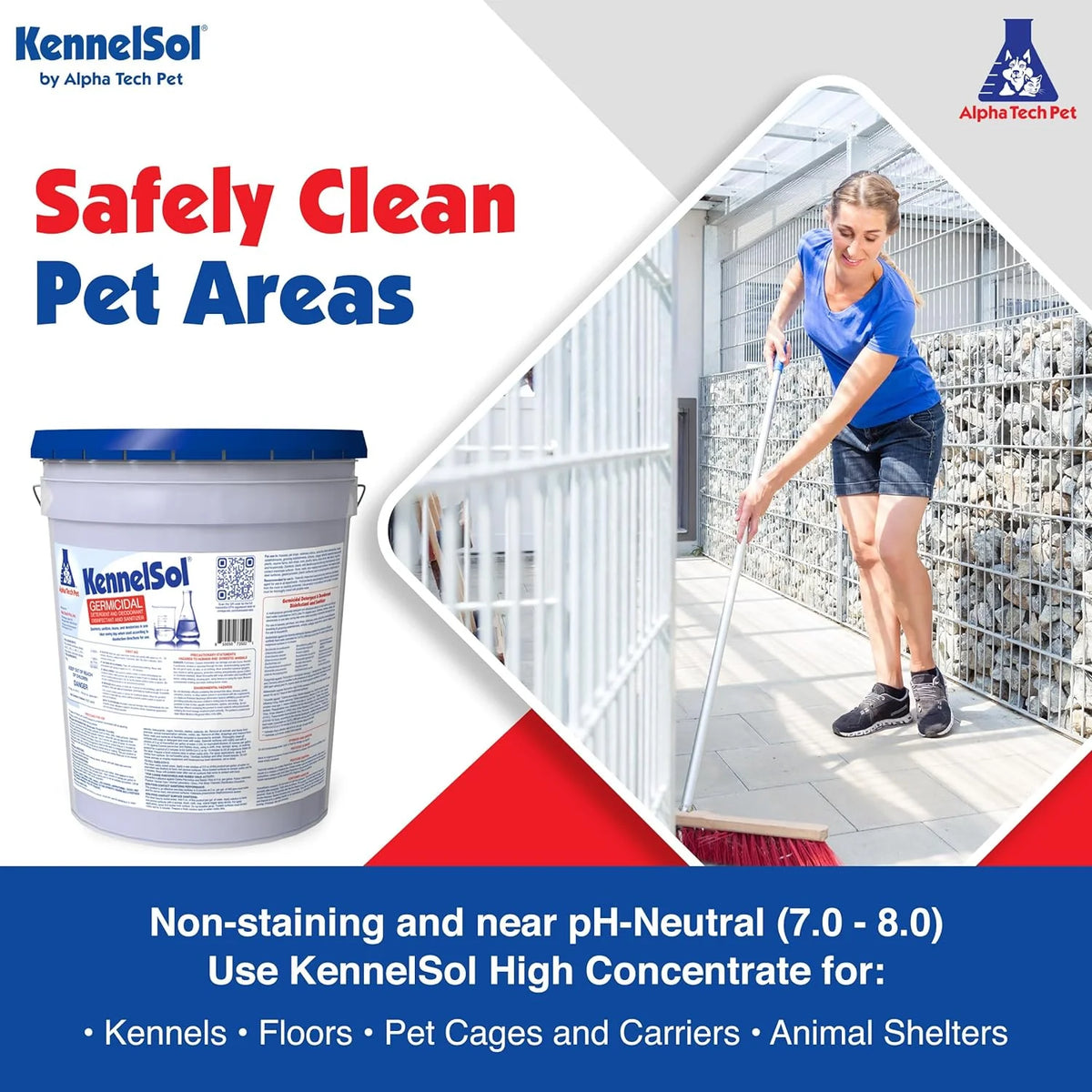 Alpha Tech Pet KennelSol Kennel Cleaner Disinfectant And Deodorizer Liquid Concentrate, 5 Gallons
