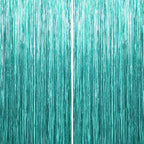 Sm:)e 2-Pack Light Bright Silver Foil Fringe Curtains for Events - Birthday, Wedding, Graduation, Christmas, Baby Shower, various festivals Decor Photo Booth Fun!