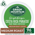 Green Mountain Costa Rica Paraiso Medium Roast Coffee K-Cup Pods, 96 Count Pack Of 4
