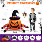 Firstness 2.4GHz Remote Control Car Halloween Inflatable Pumpkin Spider Blow ups Rc Car 360° Rotation, 3 Music and LED Lights, Aged 3+