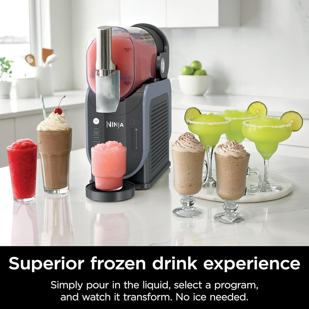 SLUSHi 88 Oz. Frozen Drink And Slushie Machine, Black - FS301