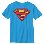Boy's Superman Classic Logo Graphic Tee Royal Blue Medium