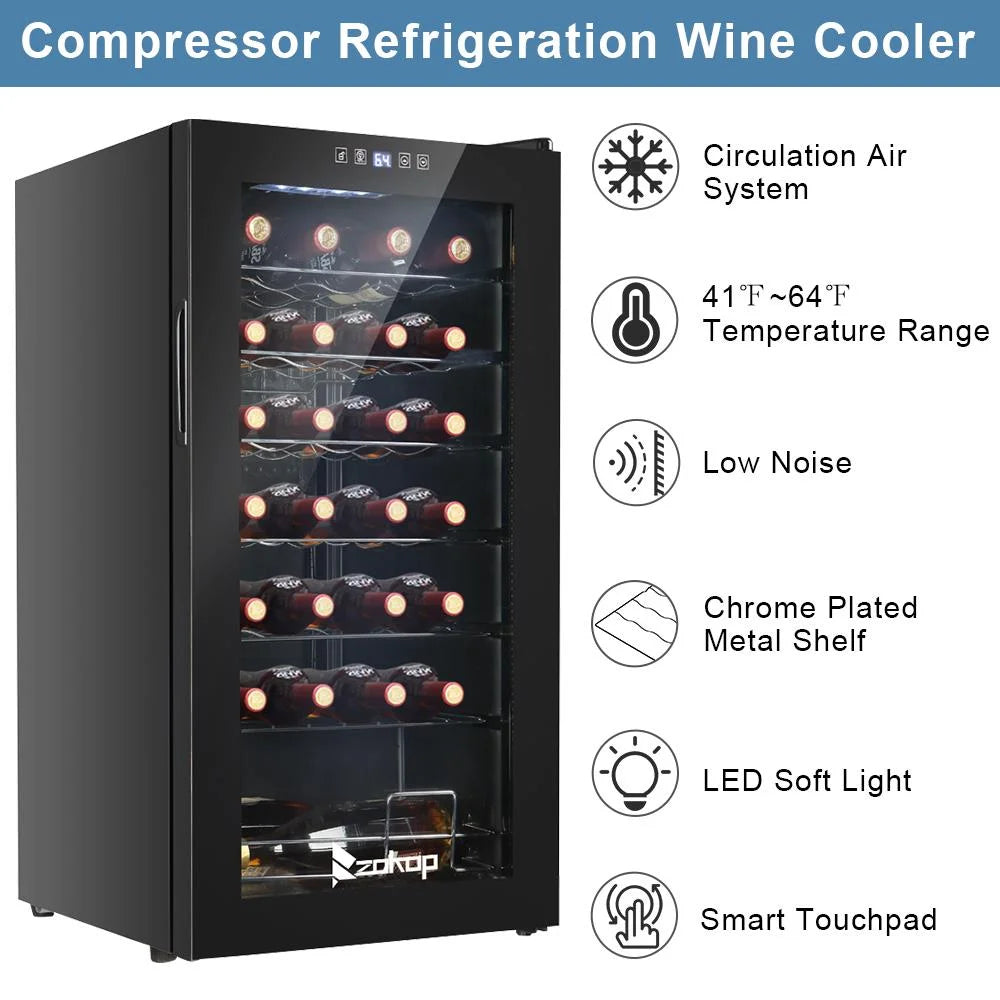 Ktaxon 18 Bottle Compressor Wine Cooler, 1.8 Cu.Ft, 52L - Freestanding