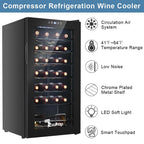 Ktaxon 18 Bottle Compressor Wine Cooler, 1.8 Cu.Ft, 52L - Freestanding