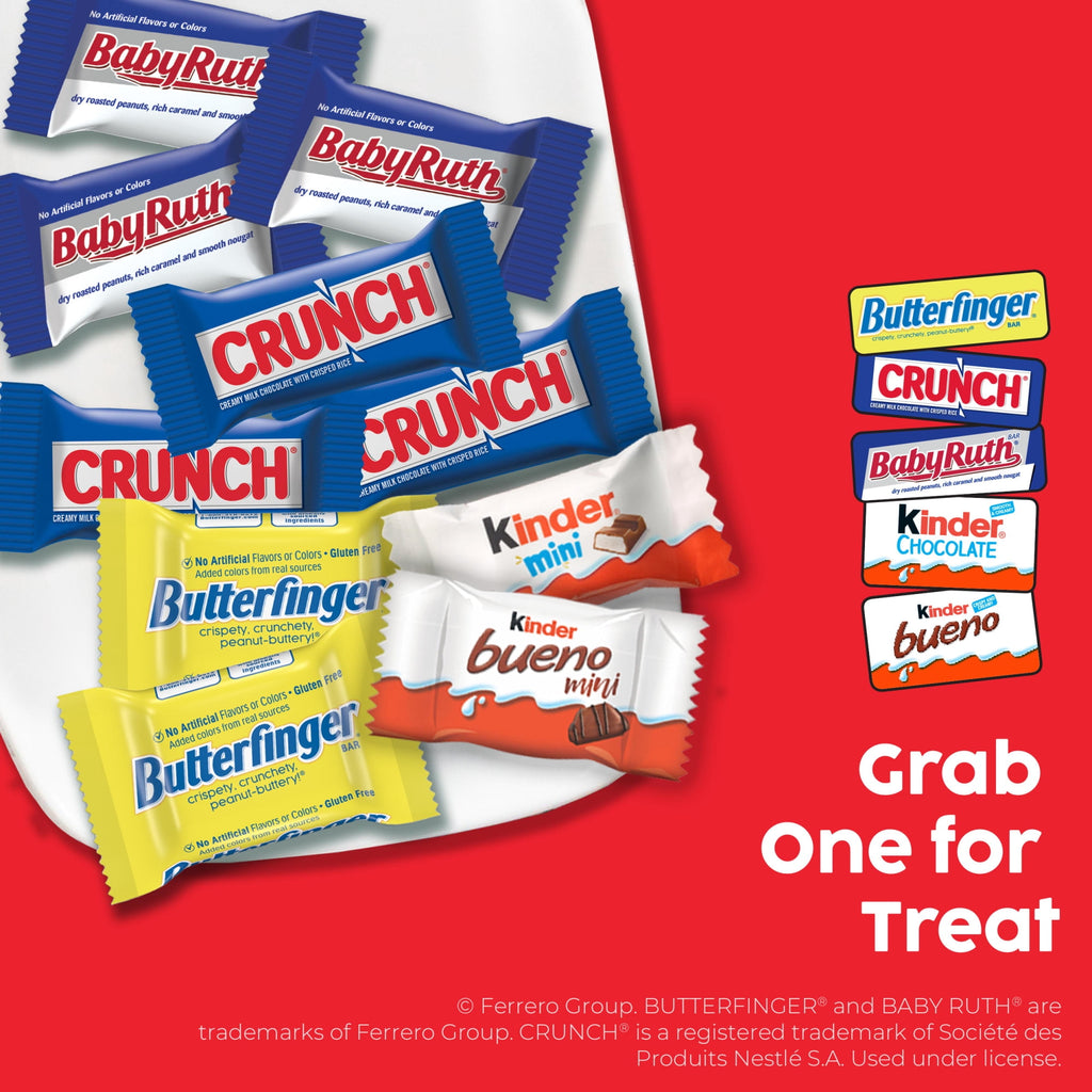 Butterfinger, CRUNCH, Baby Ruth & More Halloween Candy Chocolate-y, 36.9 oz