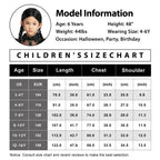 Girls Halloween Costume Fancy Dress with Wig Black for Kids Carnival Party 7-8 Years