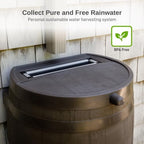 50 Gallon Rain Barrel With Brass Spigot And Flat-Back Design