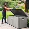 Lifetime Modern Outdoor Storage Deck Box 568 Litre Grey - 60384U