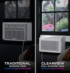 GE Profile ClearView Inverter Window Air Conditioner, 12,200 BTU, White