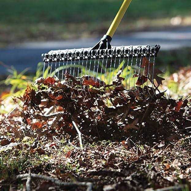 The Groundskeeper II Rake - 21-inch Head, 28 Steel Tines, 55-inch Fiberglass Handle