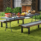 Folding Table With HDPE Top And Handle, 8FT, 96.5 x 29 x 29.5 in, 350 lbs