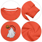 MOUSYA Halloween Sweatshirt Women Spooky Season Shirt Pumpkin Fall Sweatshirt Ghost Long Sleeve Pullover Tops