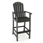 Outdoor HDPE Tall Adirondack Counter Height Bar Stool With Armrests And Footrest - 30Quot