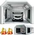 WARSUN Inflatable Paint Booth With Air Filter System, 28X15X10Ft, 950W+750W Blowers