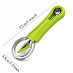 Melon Ball Spoon Set 4-in-1 Stainless Steel Fruit Carving Tool Set, Watermelon Spoon Fruit Tool Set Fruit Carving Tool (Green)