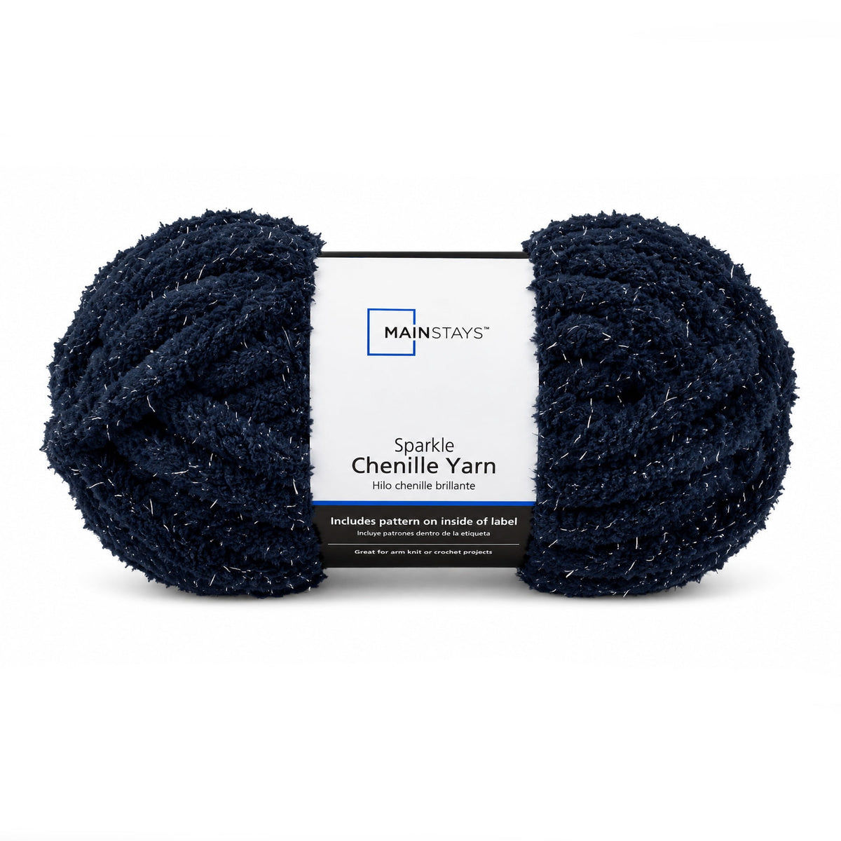 Mainstays Chunky Chenille Yarn, 31.7 yd, 100% Polyester, Super Bulky