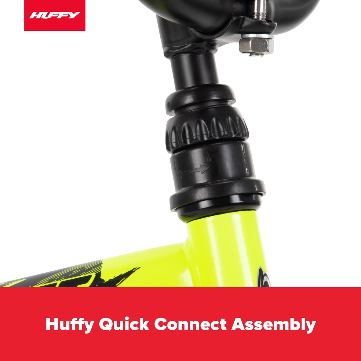 Huffy Kids Bicycle 18in, Neon Yellow, Single-Speed, Training Wheels - Rock It