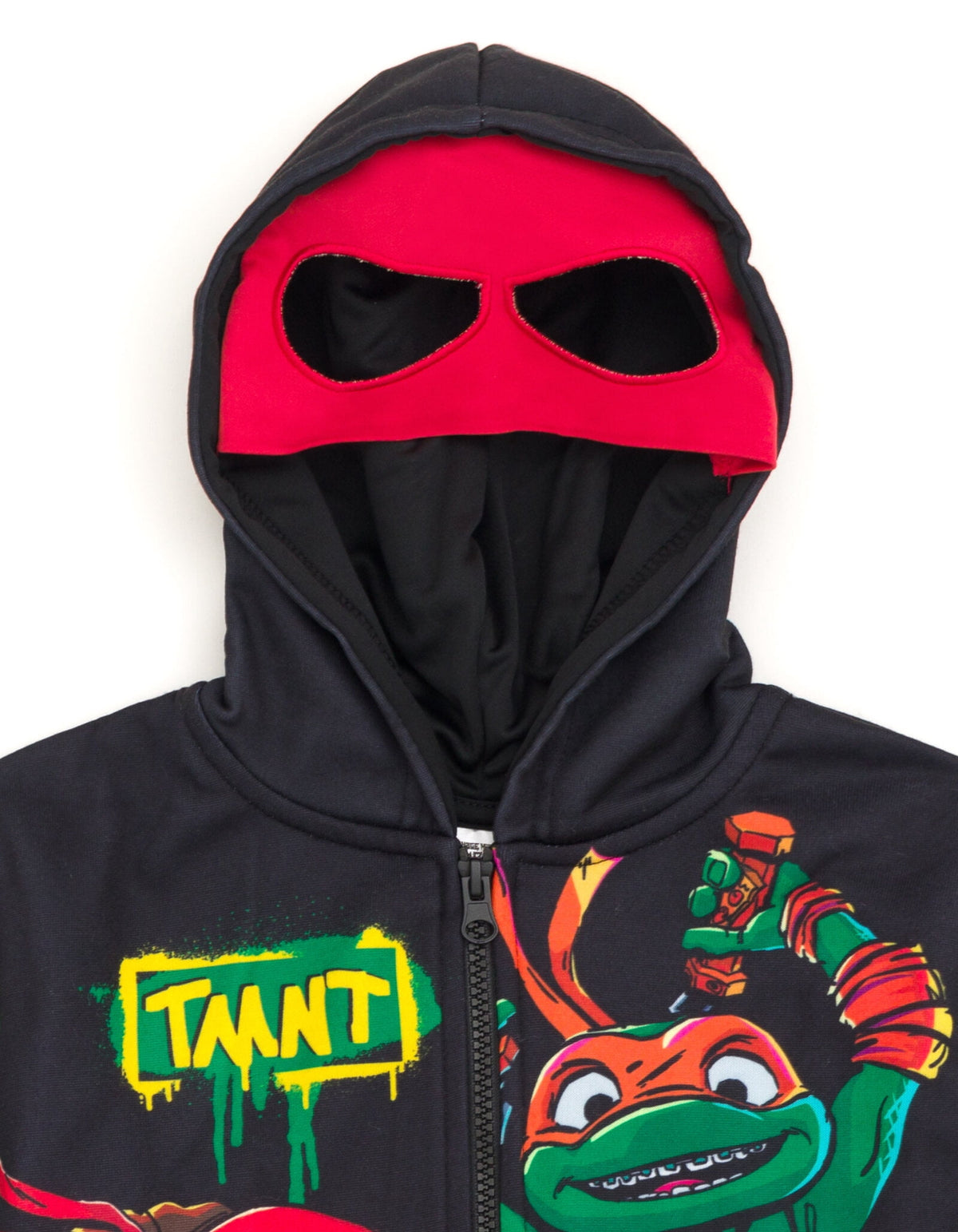 Teenage Mutant Ninja Turtles Toddler Boys' Cosplay Fleece Zip-Up Hoodie TMNT Black