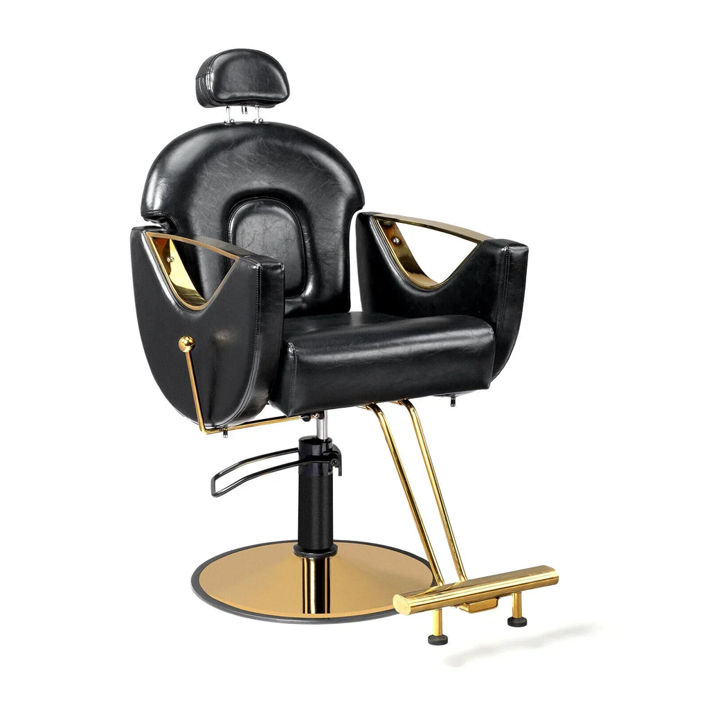 OmySalon Reclining Salon Chair With Footrest And 330 lbs Capacity