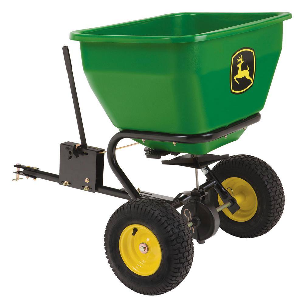 175 lb Tow-Behind Broadcast Spreader With Poly Hopper And Adjustable Flow Control