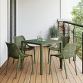 WestinTrends 5-Piece Outdoor Patio Dining Set, Olive Green - Playa