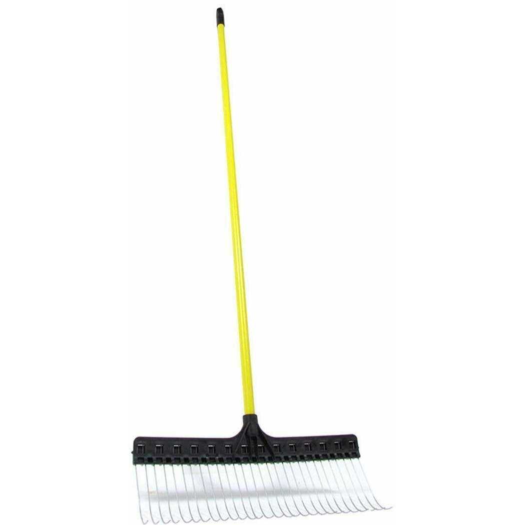 The Groundskeeper II Rake - 21-inch Head, 28 Steel Tines, 55-inch Fiberglass Handle